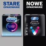 Durex Mutual Pleasure, condooms met geslachtsgemeenschap bevorderend glijmiddel, geribbeld met bies, 3 stuks