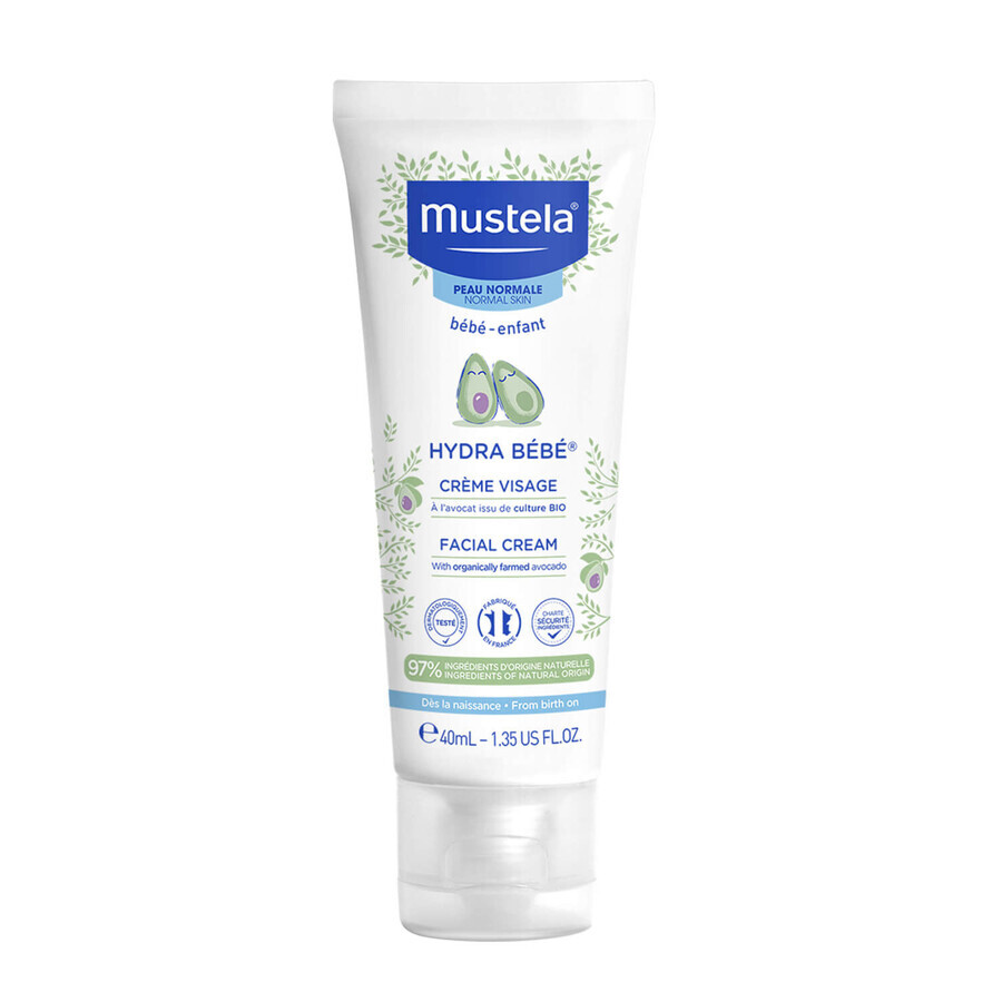 Mustela Sun set, Baby on the go - normal skin, sunscreen milk, SPF 50+, 40 ml + Hydra Bebe, face cream, 40 ml