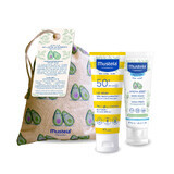 Mustela Sun set, Baby on the go - normale huid, zonnemelk, SPF 50+, 40 ml + Hydra Bebe, gezichtscrème, 40 ml