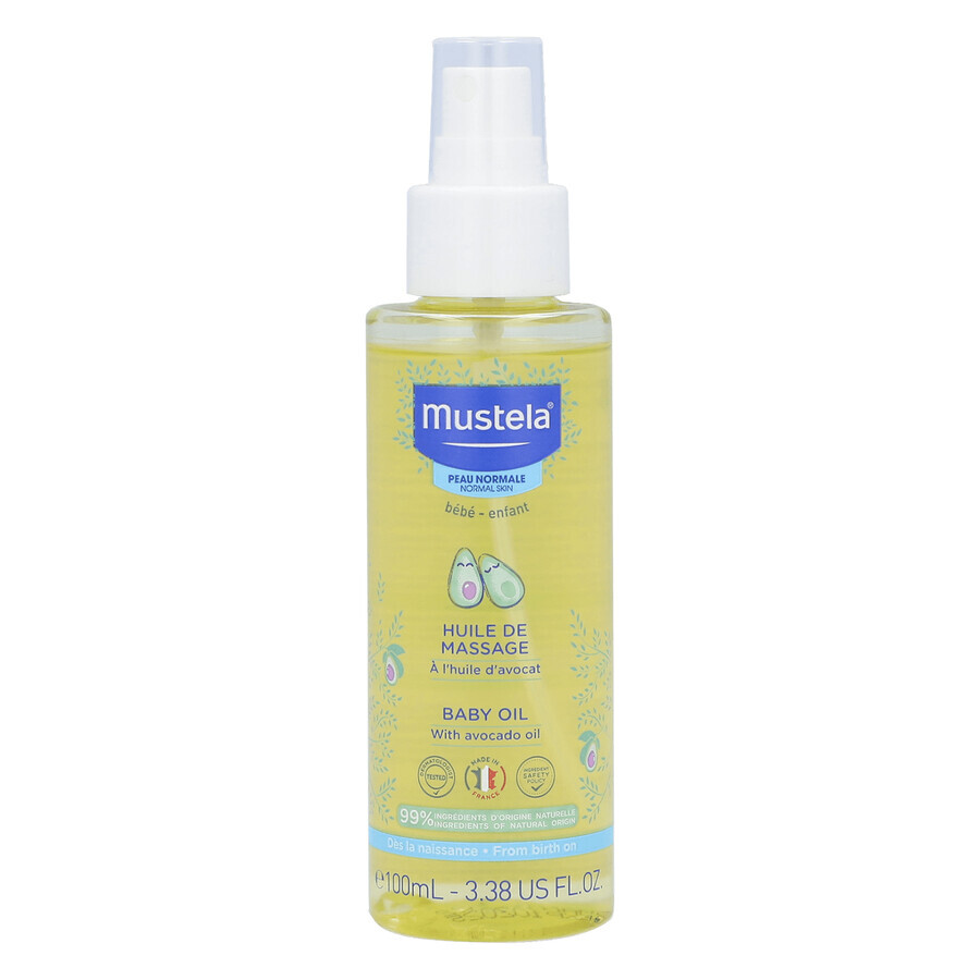 Mustela Zonneset, Baby onderweg - droge huid, zonnemelk, SPF 50, 40 ml + massageolie, 100 ml