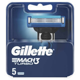 Gillette Mach 3 Turbo, replacement cartridges, 5 pieces