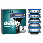 Gillette Mach 3, vervangingspatronen, 5 stuks