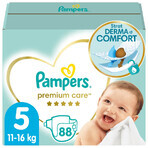 Pampers Premium Care, couches taille 5, 11-16 kg, 88 pièces