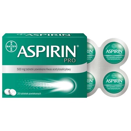 Aspirina Pro 500 mg, 20 compresse rivestite con film