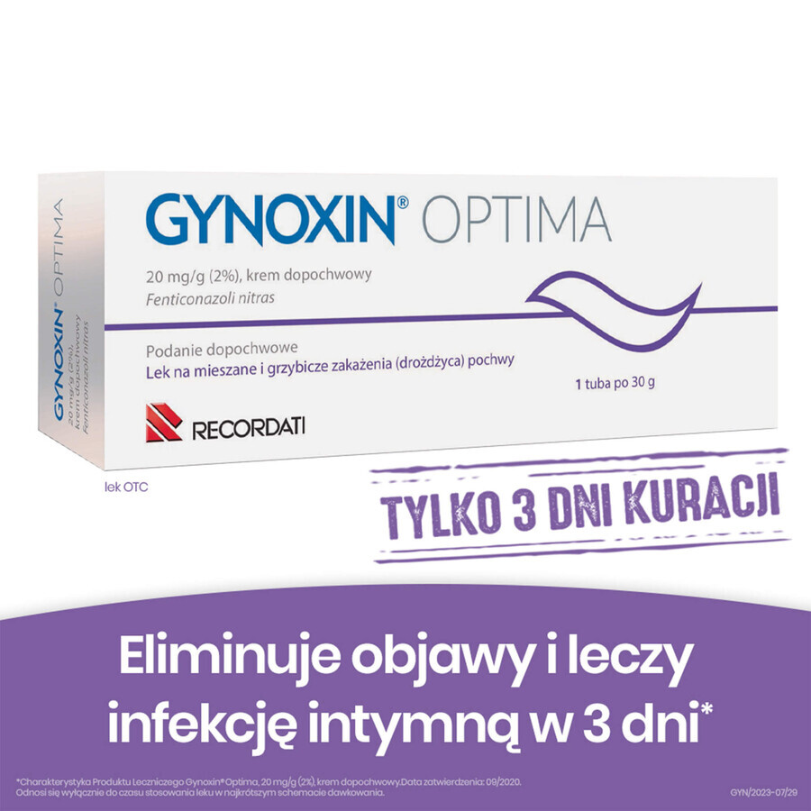 Gynoxin, 20 mg/g (2%), crème vaginale, 30 g