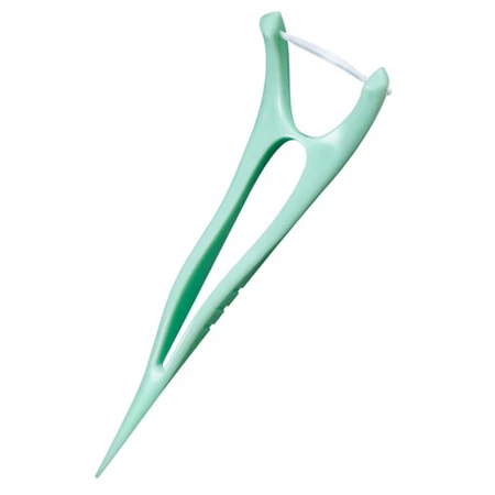 Jordan Easy Reach Flosser, 2-in-1 Dental Flosser and Toothpicks, Mint, 25 Count