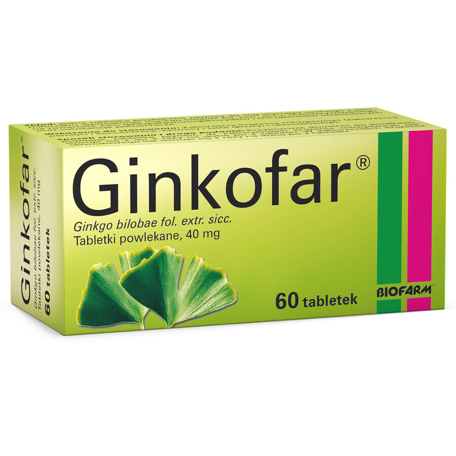 Ginkofar 40 mg, 60 tabletten