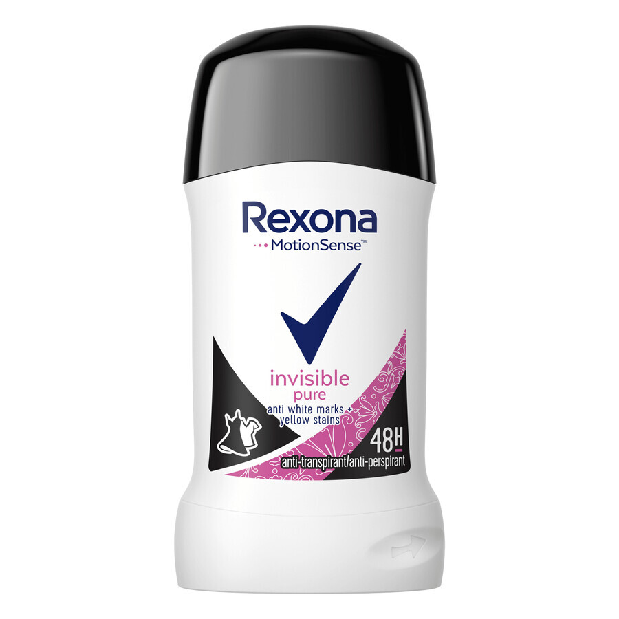 Rexona, stick antitranspirant, Invisible Pure, 40 ml