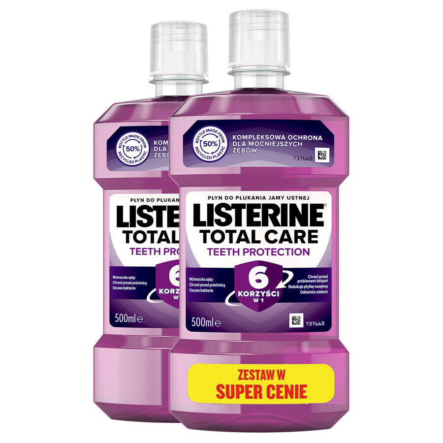 Listerine Total Care set, mouthwash, 2 x 500 ml