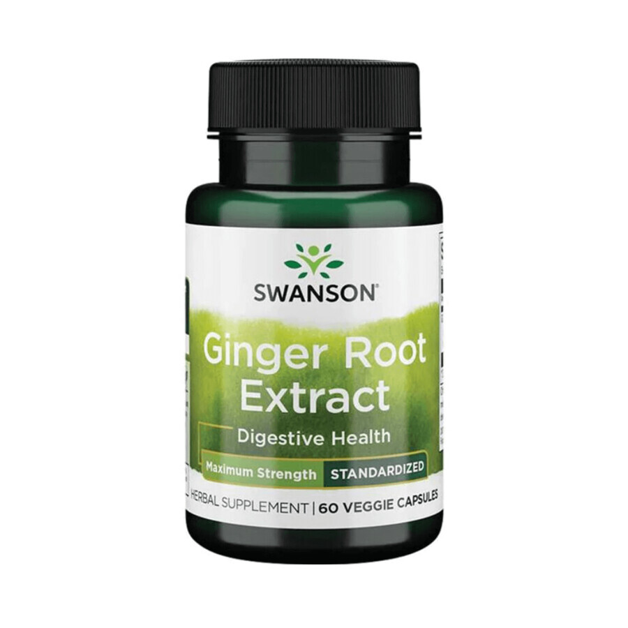 Swanson Ginger Root Extract, gingembre, 60 gélules végétales