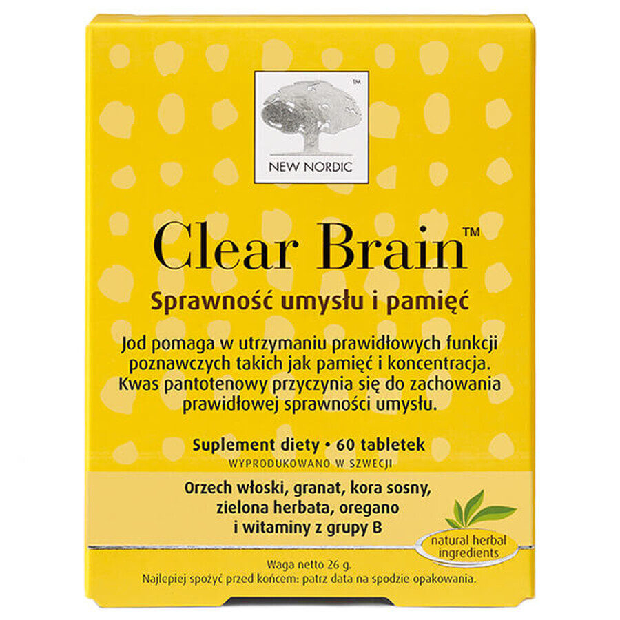 New Nordic Clear Brain, 60 tabletten