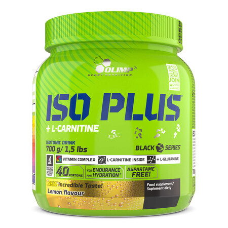 Olimp Iso Plus + L-Carnitină, aromă de lămâie, 700 g