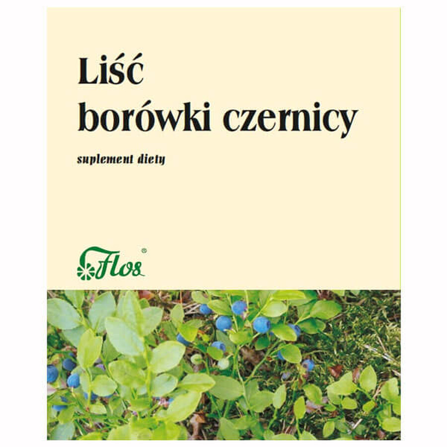 Flos, bosbessenblad, 50 g