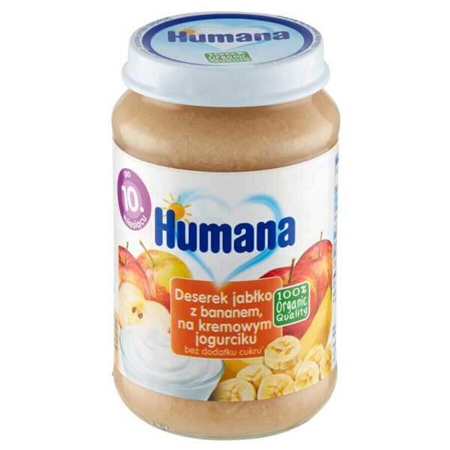 Humana 100% Biologisch, appel en banaan op romige yoghurt, na 10 maanden, 190 g 