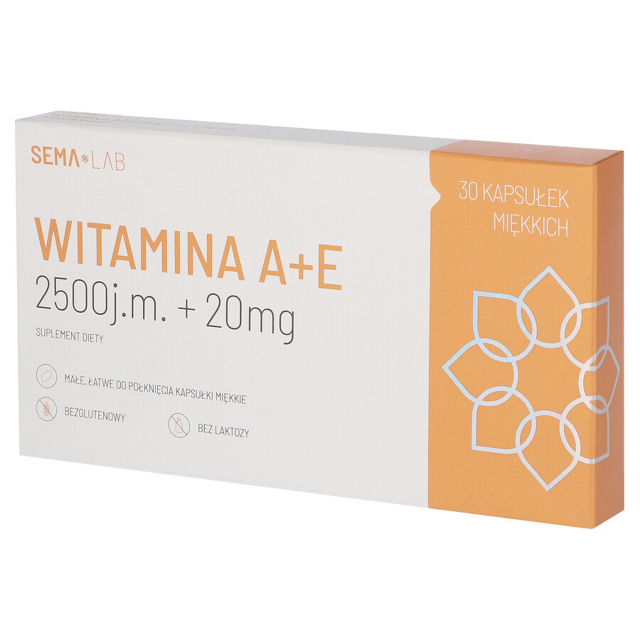 SEMA Lab Vitamine A+E 2500 IE + 20 mg, 30 capsules