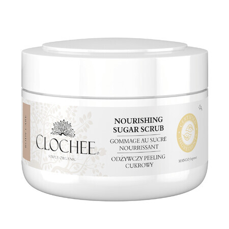 Clochee Simply Organic, voedende suikerscrub, mango, 250 ml