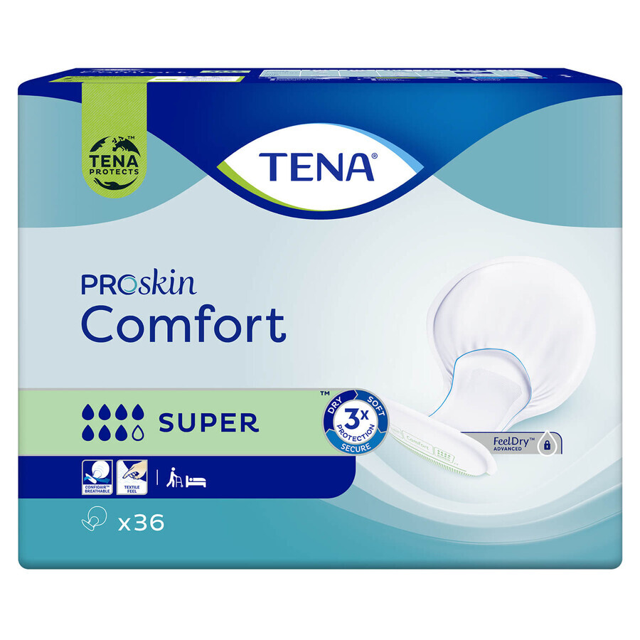 Tena Comfort ProSkin, anatomical diapers, Super, 36 pcs