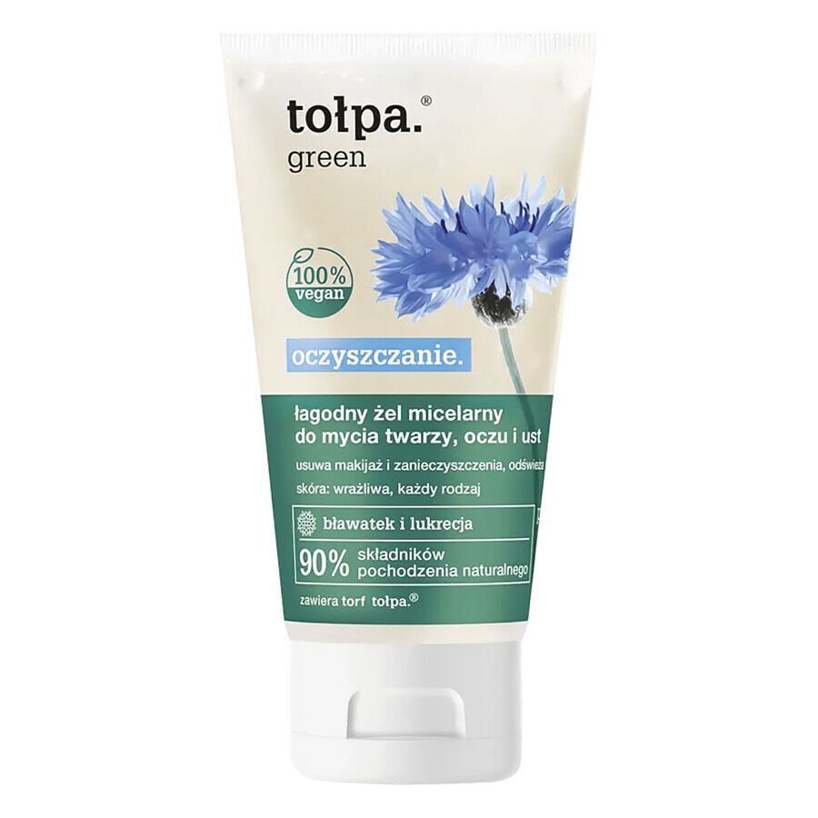 Tolpa Green, Reiniging, Micellaire gel voor gezicht en ogen, 150 ml