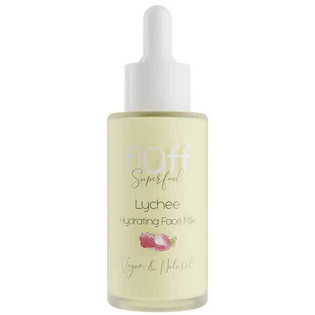 Fluff Superfood, leche facial hidratante, lichi, 40 ml