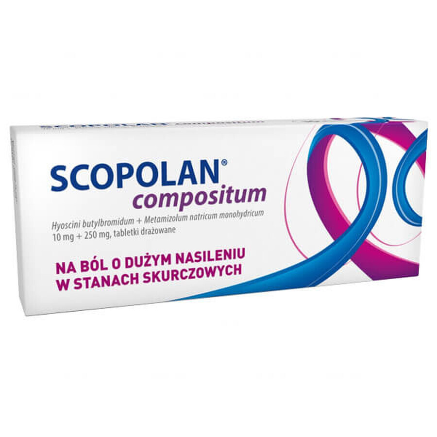 Scopolan Compositum 10 mg + 250 mg, 10 geïrriteerde tabletten