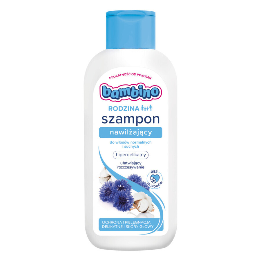 Bambino Family, champú hidratante para cabello normal y seco, hipersuave, a partir de 3 años, 400 ml