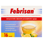 Febrisan (750 mg + 60 mg + 10 mg)/ 5 g, effervescent powder, 16 sachets