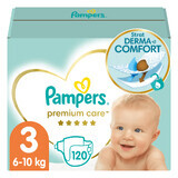 Pampers Premium Care, diapers, size 3, 6-10 kg, 120 pcs