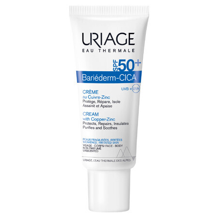 Uriage Bariederm, Cica, crema SPF 50+, 40 ml