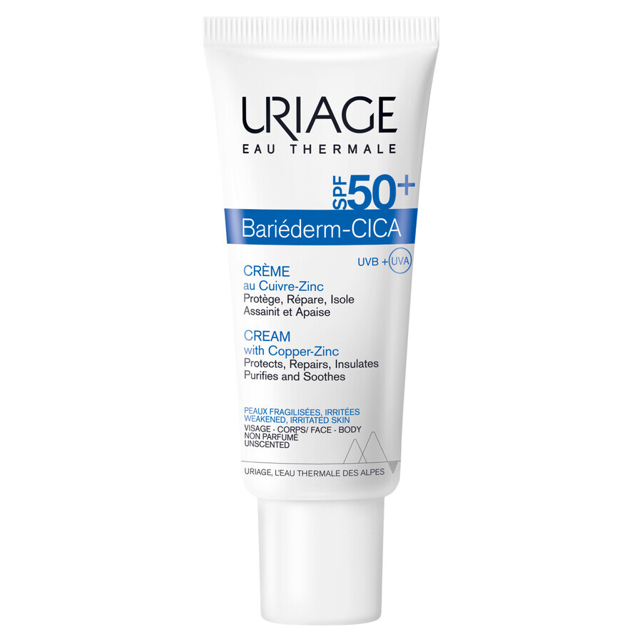 Uriage Bariederm, Cica, crema SPF 50+, 40 ml