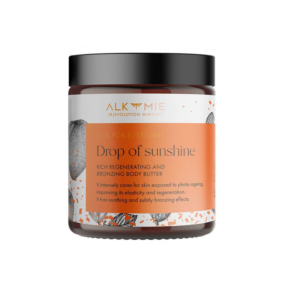 Alkmie Drop of Sunshine, rich, regenerating and bronzing body butter, 180 ml