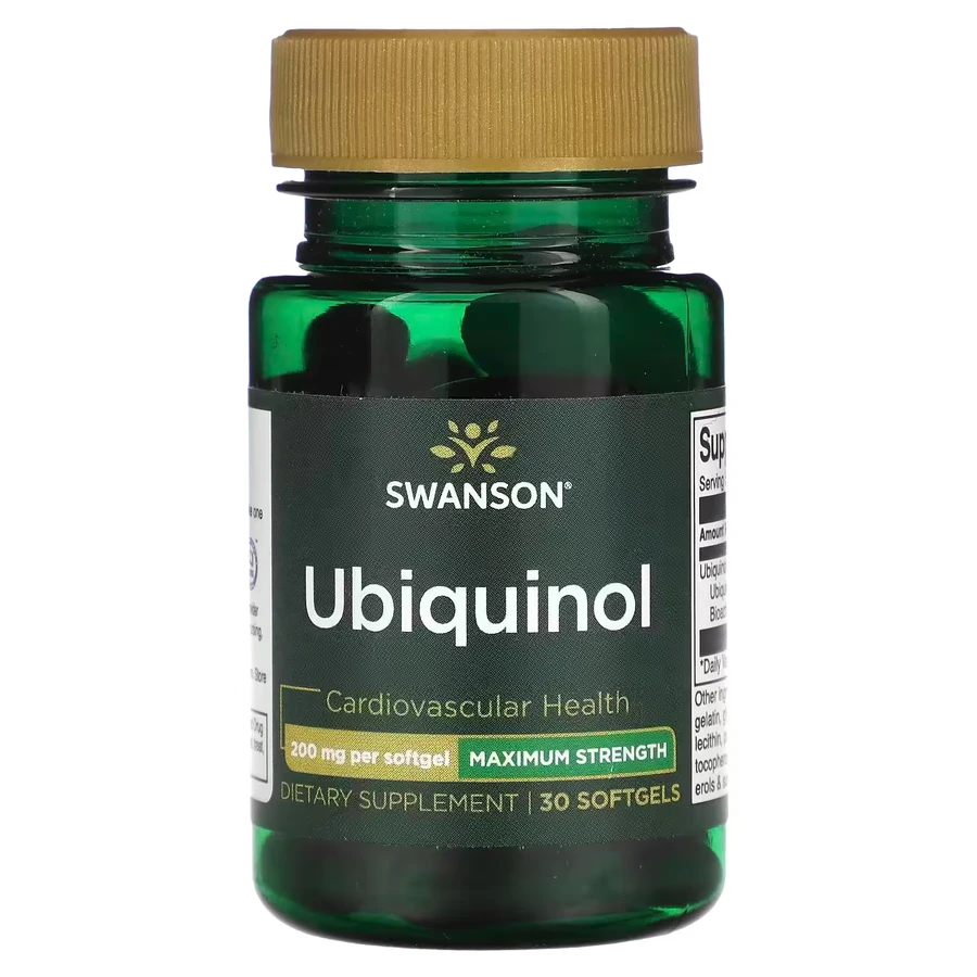 Swanson Ubiquinol 200 mg, co-enzym Q10, 30 capsules