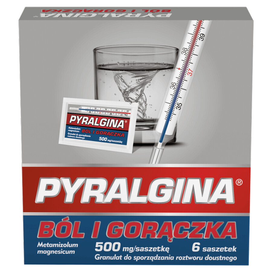 Pyralgina Fieber 500 mg, 6 Portionsbeutel