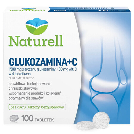 Naturell Glucosamina + C, 100 compresse