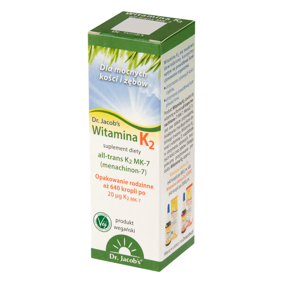 Dr. Jacob's Vitamine K2 MK-7 druppels, 20 ml