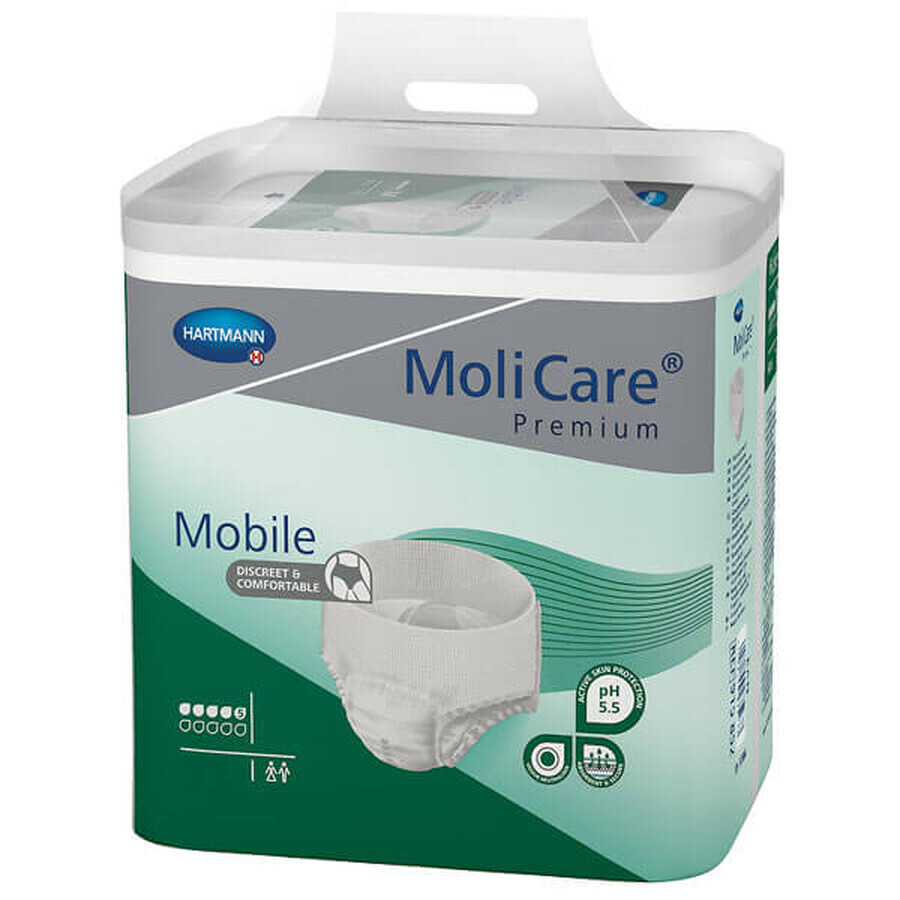 MoliCare Premium Mobile, pañales, talla L, 100-150 cm, 5 gotas, 14 unidades