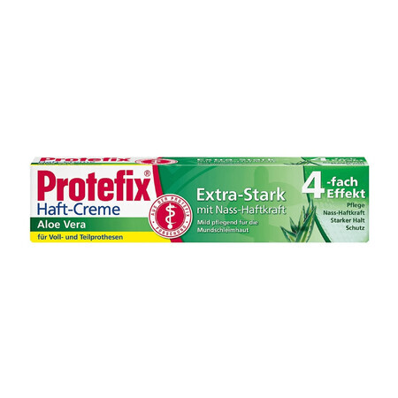 Protefix, bevestigingscrème voor kunstgebitten, met aloë vera, extra sterk, 4 x effect, 47 g