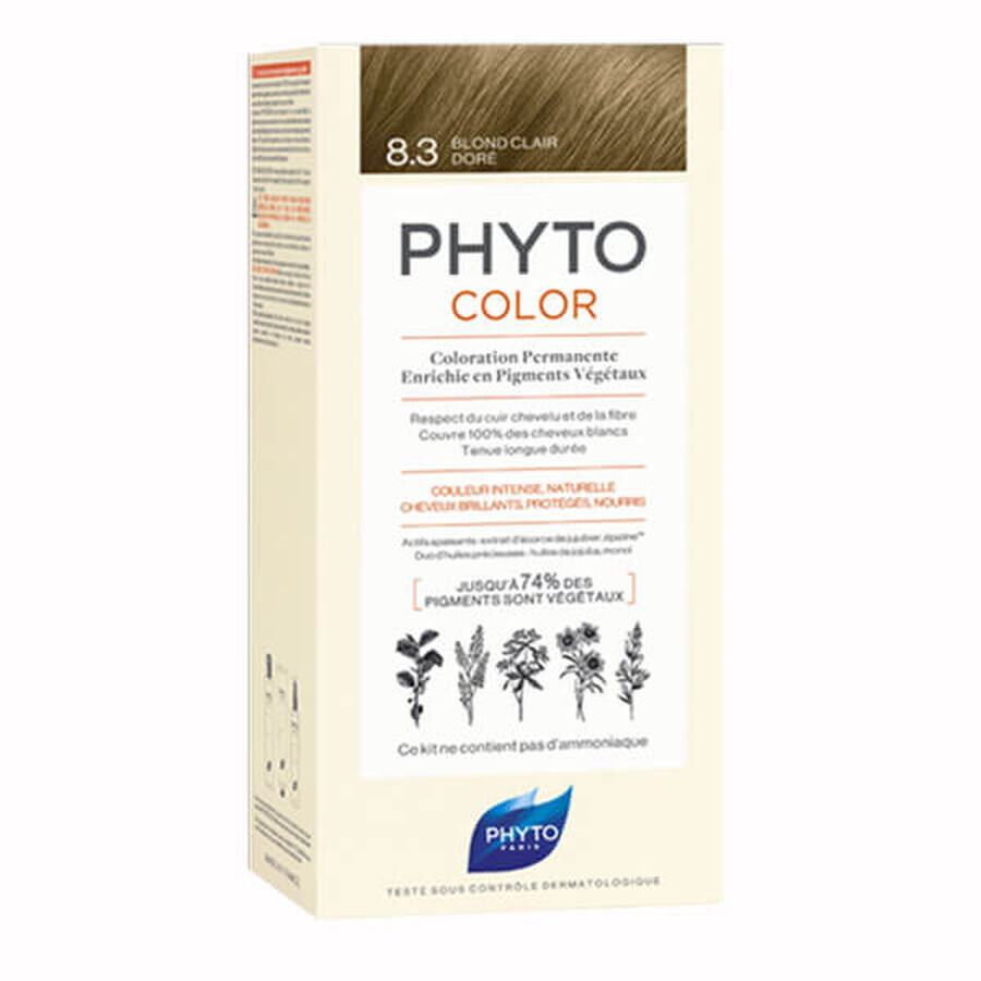 Phyto Color, haarverf, 8/3 goud licht blond, 50 ml