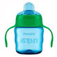 Avent, druppelbeker met siliconen mondstuk en handvaten, blauw, SCF551/05, na 6 maanden, 200 ml