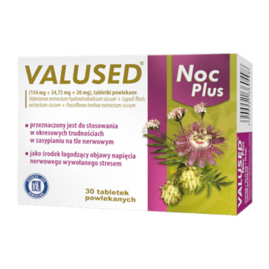 Valused Noc Plus 154 mg + 34,75 mg + 20 mg, 30 filmomhulde tabletten