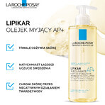 La Roche-Posay Lipikar AP+, aceite limpiador que repone los niveles de lípidos contra la irritación de la piel, 400 ml