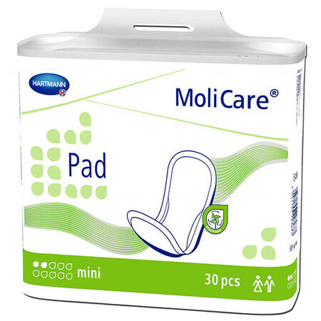 MoliCare Pad, absorberende pads, mini, 2 druppels, 30 stuks