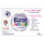 Biaron Junior, for children over 4 years and adults, bubblegum fruit flavor, 30 chewable capsules