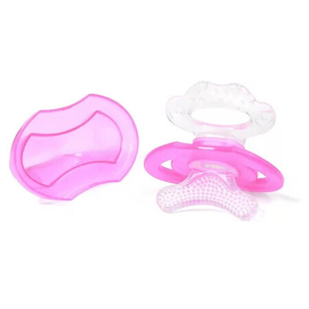 BabyOno, cooling teether, silicone, pink, 1008/02, after 3 months, 1 pc