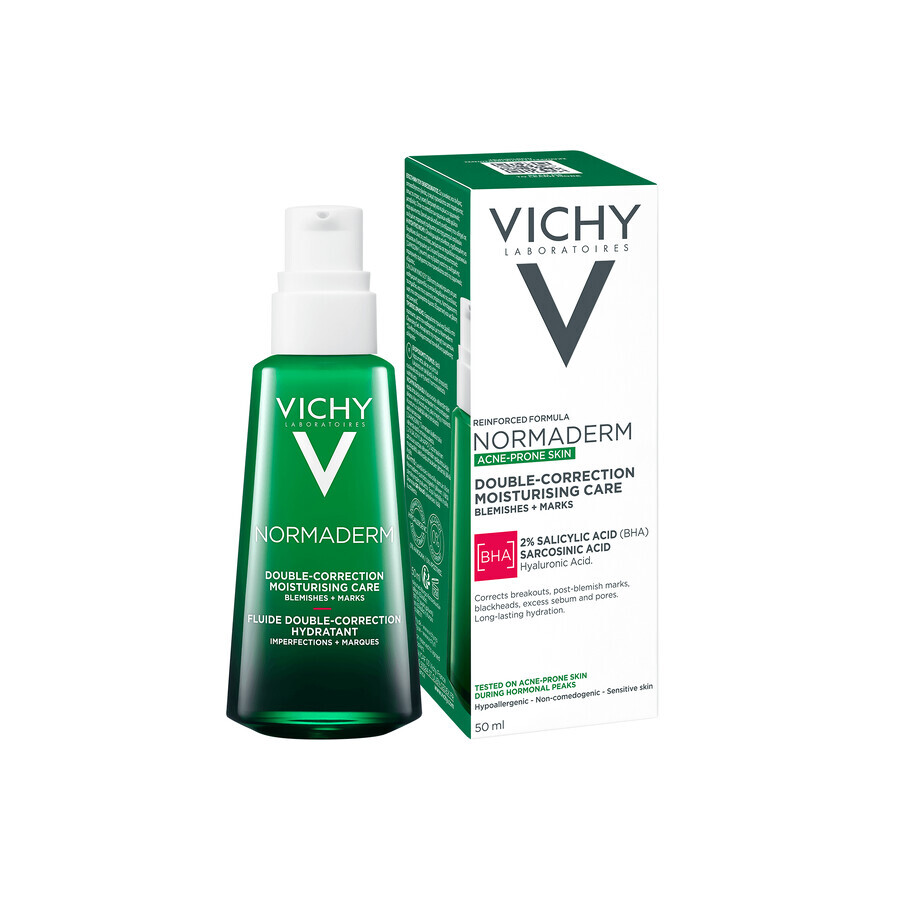 Vichy Normaderm Phytosolution, crème corrigeant les imperfections des peaux acnéiques, 50 ml