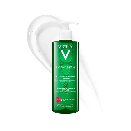 Gel de curățare purifiant pentru ten gras cu tendința acneică Normaderm, 400 ml, Vichy