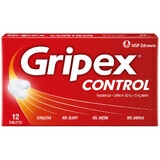 Gripex Control 500 mg + 50 mg, 12 film-coated tablets