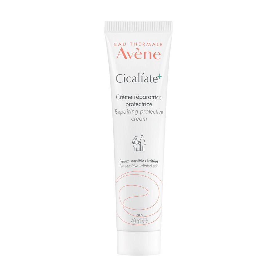 Avene Cicalfate+, regenererende beschermende crème voor de hele familie, gevoelige en geïrriteerde huid, 40 ml