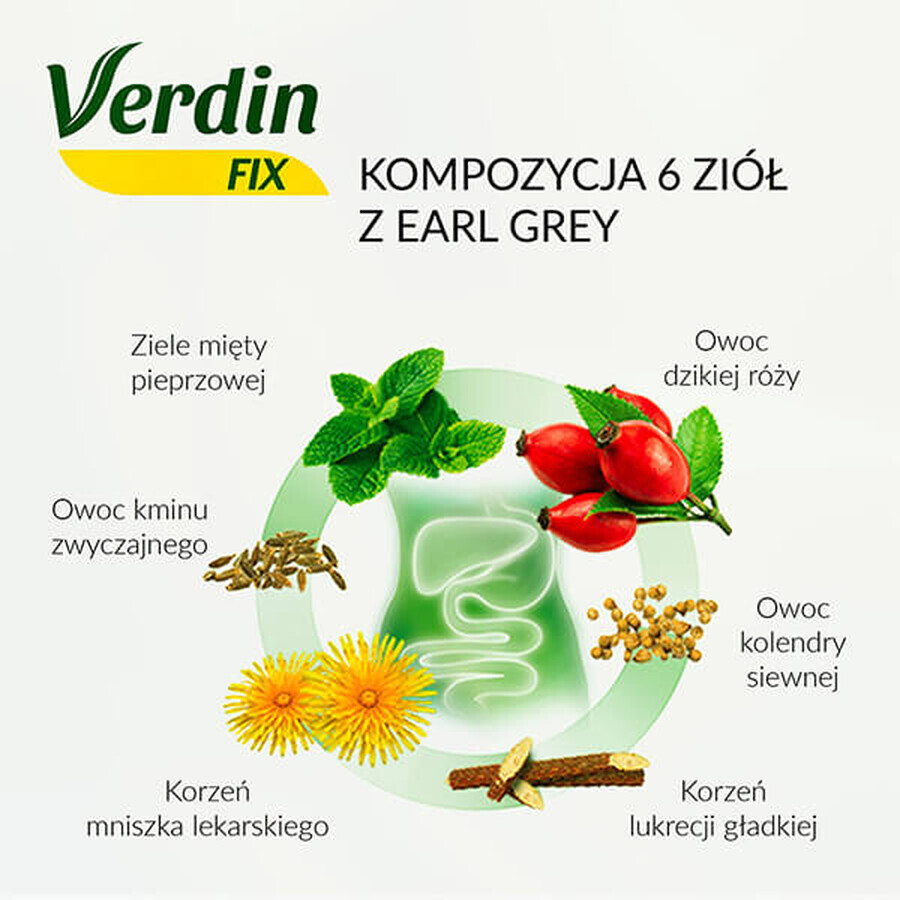 Verdin Fix cu Earl Grey, 20 pliculețe