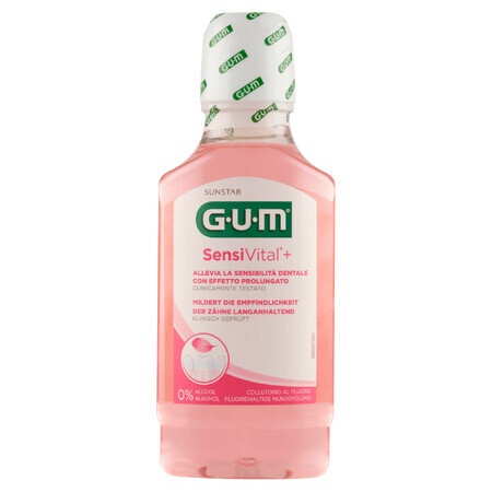 Sunstar Gum SensiVital+, enjuague bucal, reduciendo la hipersensibilidad dental, 300 ml