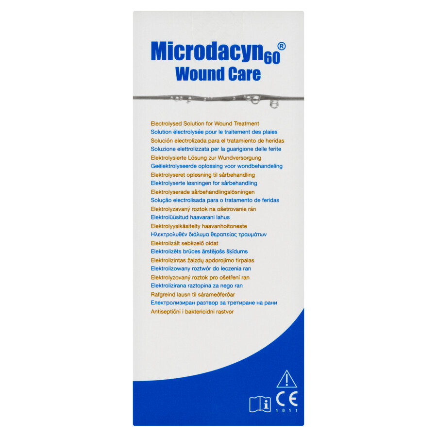 Microdacyn 60 Wondverzorging, geëlektrolyseerde wondverzorgingsoplossing, 100 ml